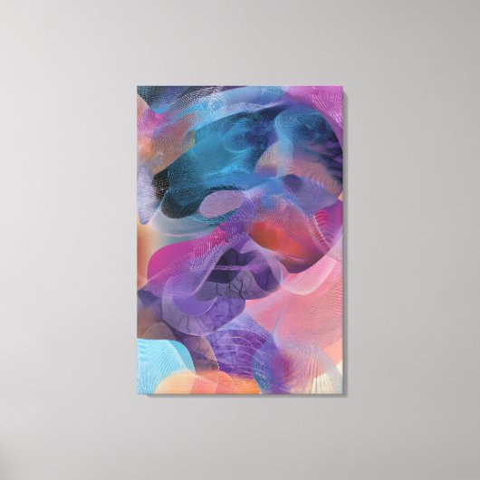 Irisierender Faden Gesicht Prisma Portrait Leinwanddruck (Vorderseite)