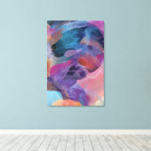Irisierender Faden Gesicht Prisma Portrait Leinwanddruck (Insitu (Holzboden))