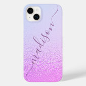 Irisierender Girl Pink Shimmer Personalisierter Na Case-Mate iPhone Hülle (Rückseite)