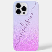 Irisierender Girl Pink Shimmer Personalisierter Na Case-Mate iPhone Hülle (Rückseite)