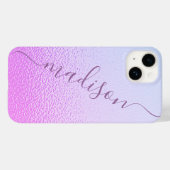 Irisierender Girl Pink Shimmer Personalisierter Na Case-Mate iPhone Hülle (Rückseite (Horizontal))