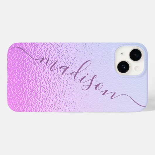 Irisierender Girl Pink Shimmer Personalisierter Na Case-Mate iPhone Hülle (Rückseite (Horizontal))
