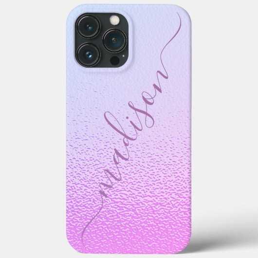 Irisierender Girl Pink Shimmer Personalisierter Na Case-Mate iPhone Hülle (Rückseite)