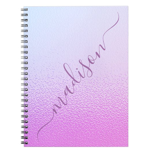 Irisierender Girl Pink Shimmer Personalisierter Na Notizblock (Vorderseite)