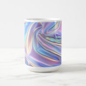 Irisierender glänzender Metallstoff, Blaugrün Gold Kaffeetasse (Mittel)