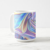 Irisierender glänzender Metallstoff, Blaugrün Gold Kaffeetasse (Vorderseite Links)