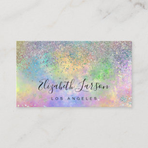 Irisierender Glitter Opal Hintergrund Visitenkarte