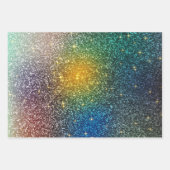 Irisierender Glitzer Geschenkpapier Set (Vorderseite 3)