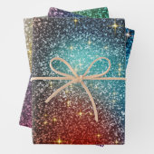 Irisierender Glitzer Geschenkpapier Set (Beispiel)