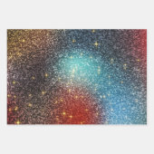 Irisierender Glitzer Geschenkpapier Set (Vorderseite)