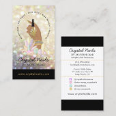 Irisierender Glitzer Nageltechniker Salon Crystals Visitenkarte (Vorne/Hinten)