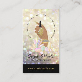 Irisierender Glitzer Nageltechniker Salon Crystals Visitenkarte