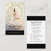 Irisierender Glitzer Nageltechniker Salon Crystals Visitenkarte (Vorne/Hinten)