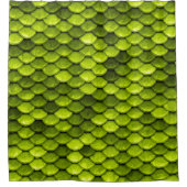 Irisierender grüner Glitzer Meerjungfische Duschvorhang (Vorderseite)