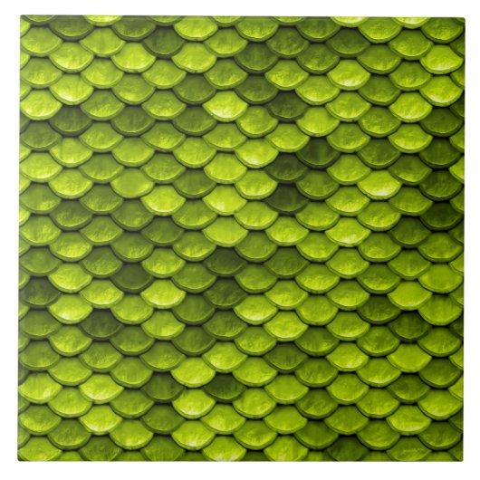 Irisierender grüner Glitzer Meerjungfische Fliese (Vorderseite)