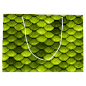 Irisierender grüner Glitzer Meerjungfische Große Geschenktüte (Rückseite)