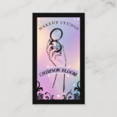 Irisierender holografischer Luxus-Make-up-Artist f Visitenkarte (Vorderseite)