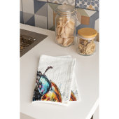 Irisierender Käfer in Wasserfarbe Geschirrtuch