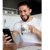 Irisierender Käfer in Wasserfarbe Kaffeetasse