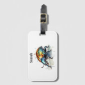 Irisierender Käfer in Wasserfarbe, nach Maß Gepäckanhänger (Vorderseite Vertikal)