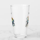 Irisierender Käfer in Wasserfarbe, nach Maß Glas (Links)