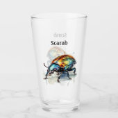 Irisierender Käfer in Wasserfarbe, nach Maß Glas (Vorderseite)
