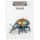 Irisierender Käfer in Wasserfarbe, nach Maß Klemmbrett (Vorderseite)