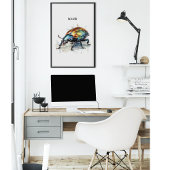 Irisierender Käfer in Wasserfarbe, nach Maß Poster