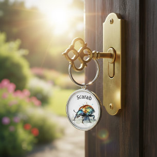 Irisierender Käfer in Wasserfarbe, nach Maß Schlüsselanhänger