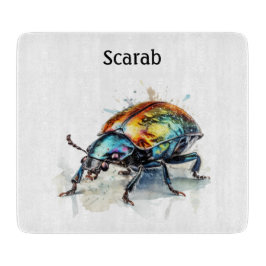 Irisierender Käfer in Wasserfarbe, nach Maß Schneidebrett