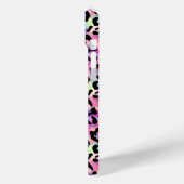 Irisierender Leopardenprint mit Monogramm Case-Mate iPhone Hülle (Rückseite / Links)