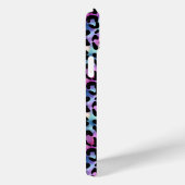 Irisierender Leopardenprint mit Monogramm Case-Mate iPhone Hülle (Rückseite / Rechts)