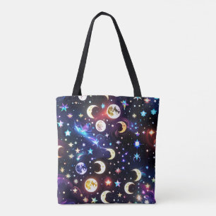 Irisierender Mondstein-Opal-Lunarphasen Tasche