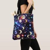 Irisierender Mondstein-Opal-Lunarphasen Tasche (Von Nahem)