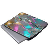 Irisierender Regenbogen - Holografischer Glitter  Laptopschutzhülle (Vorne Knopf)