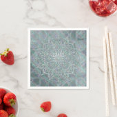 Irisierender Schimmer Mandala Boho Chic Serviette (Beispiel)
