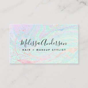 irisierender Stein Glitter Visitenkarte