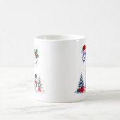 Irisierender Weihnachtsbuchstabe I mit Schneemann Kaffeetasse (Mittel)