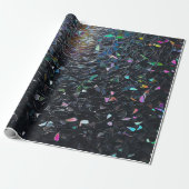 Irisierendes abstraktes Buntglas-Muster Geschenkpapier (Ungerollt)