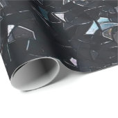 Irisierendes abstraktes Buntglas-Muster Geschenkpapier (Rolleneckpunkt)