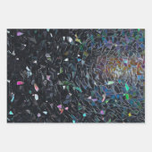 Irisierendes abstraktes Buntglas-Muster Geschenkpapier Set (Vorderseite)