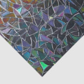 Irisierendes abstraktes Buntglas-Muster Seidenpapier (Detail)