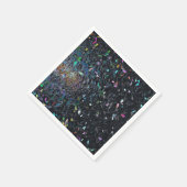 Irisierendes abstraktes Buntglas-Muster Serviette (Ecke)