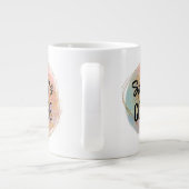 Irisierendes abstraktes Glitter mit Namen Jumbo-Tasse (Rückseite)