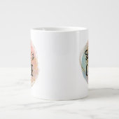 Irisierendes abstraktes Glitter mit Namen Jumbo-Tasse (Vorderseite)