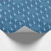 Irisierendes Blau. Geschenkpapier (Ecke)