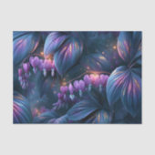 Irisierendes Blutherz-Botanik-Decoupage Seidenpapier (Vorderseite)