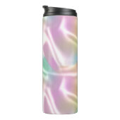 Irisierendes Design, Name des schwarzen Skripts Thermosbecher (Nach rechts gedreht)