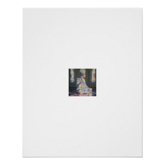 Irisierendes Glas-Buddha-Meditationsposter Poster (Vorderseite)