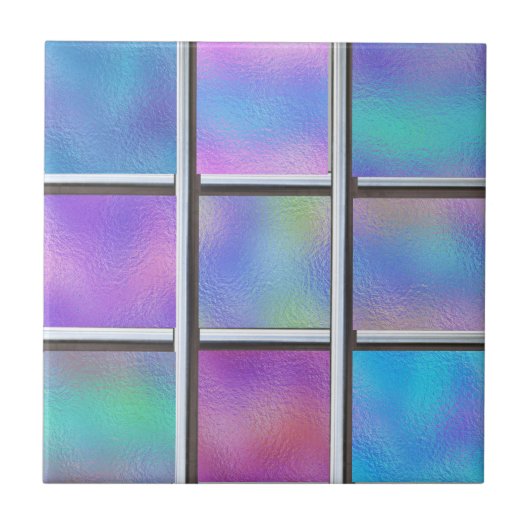 Irisierendes Glas Metall Modern Fliese (Vorderseite)